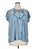 Roper Blue Short Sleeve Top Size XL - photo 1