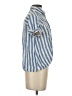 Lola River Stripes Blue Short Sleeve Button-Down Shirt Size S - photo 4