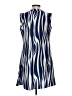 Unbranded 100% Polyester Stripes Blue Casual Dress Size S - photo 2