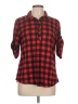 Eden & Olivia Plaid Red Long Sleeve Polo Size L - photo 1