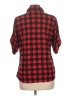 Eden & Olivia Plaid Red Long Sleeve Polo Size L - photo 2