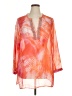 Chico's 100% Polyester Orange 3/4 Sleeve Blouse Size 3 (16/18) - photo 1