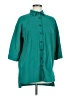Zeagoo Teal 3/4 Sleeve Button-Down Shirt Size M - photo 1