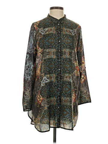 Johnny Was Long Sleeve Silk Top (view 1)