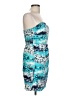 Volcom 100% Rayon Print Blue Cocktail Dress Size L - photo 4