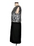 ERIN Erin Fetherston 100% Polyester Graphic Silver Cocktail Dress Size 10 - photo 5