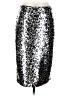 MICHAEL Michael Kors 100% Polyester Metallic Silver Formal Skirt Size S - photo 1