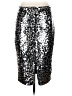 MICHAEL Michael Kors 100% Polyester Metallic Silver Formal Skirt Size S - photo 2