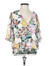 MELLODAY 100% Polyester Floral White 3/4 Sleeve Blouse Size S - photo 1
