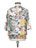 MELLODAY 100% Polyester Floral White 3/4 Sleeve Blouse Size S - photo 2