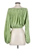 12th Tribe 100% Polyester Green 3/4 Sleeve Blouse Size S - photo 2