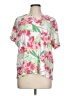BonWorth Floral White Short Sleeve Blouse Size L (petite) - photo 1