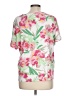 BonWorth Floral White Short Sleeve Blouse Size L (petite) - photo 2