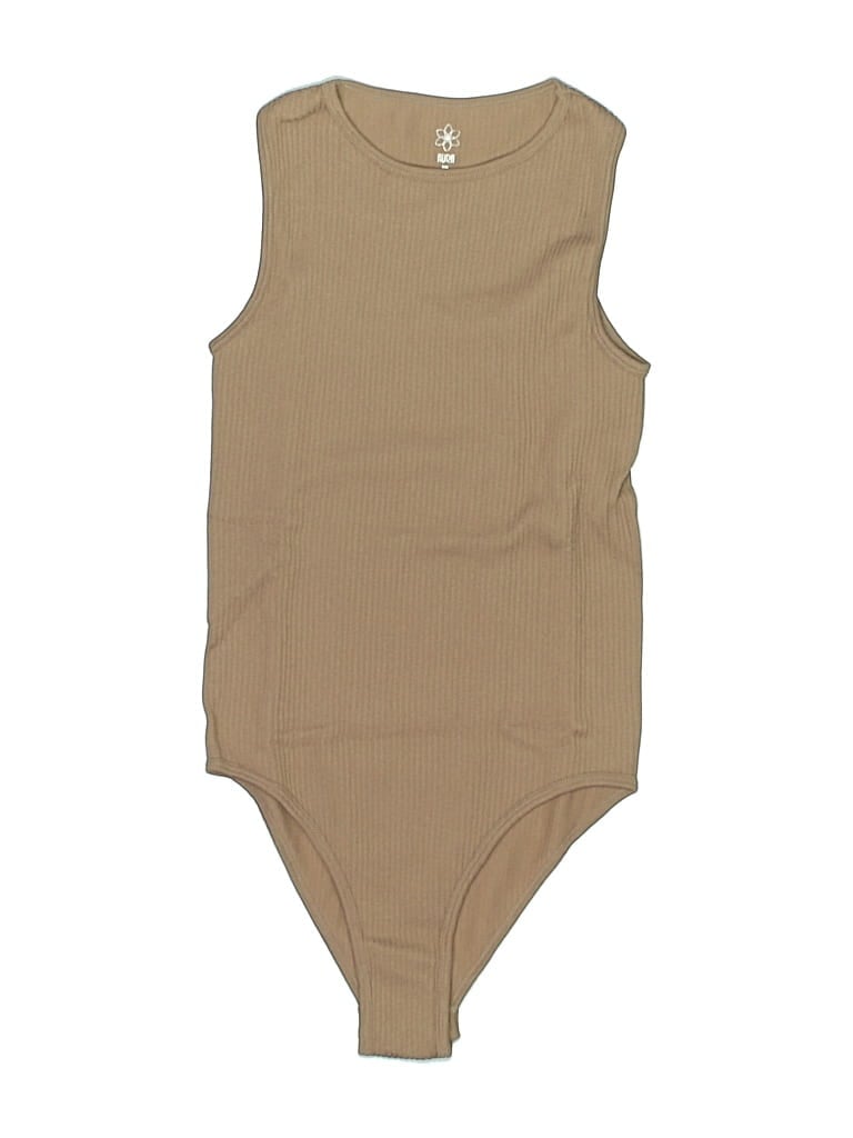 Pre-owned Aura Bodysuit In Tan