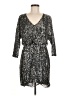 Boutique + 100% Polyester Silver Cocktail Dress Size 8 - photo 1