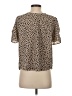 Papermoon 100% Polyester Animal Print Tan Short Sleeve Blouse Size S (petite) - photo 2