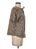 Papermoon 100% Polyester Animal Print Tan Short Sleeve Blouse Size S (petite) - photo 4