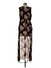 DR2 100% Polyester Paisley Black Casual Dress Size L - photo 1