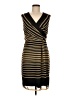 Adrianna Papell 100% Polyester Stripes Gold Cocktail Dress Size 6 - photo 1