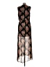 DR2 100% Polyester Paisley Black Casual Dress Size L - photo 2