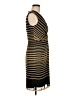 Adrianna Papell 100% Polyester Stripes Gold Cocktail Dress Size 6 - photo 4