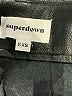 Superdown 100% Polyester Black Faux Leather Skirt Size XXS - photo 3