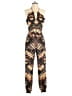 Bebe 100% Polyester Argyle Brown Jumpsuit Size 4 - photo 1