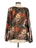 Central Park West 100% Polyester Black 3/4 Sleeve Blouse Size M - photo 2