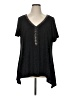 NY Collection Black Short Sleeve Top Size 1X - photo 1