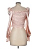 Shein Pink Long Sleeve Blouse Size 6 - photo 2