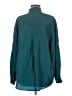 Assorted Brands 100% Silk Chevron-herringbone Teal Long Sleeve Silk Top Size M - photo 2