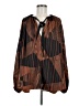 Zara Basic 100% Polyester Brown Long Sleeve Blouse Size M - photo 1