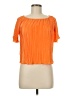 Just Be... 100% Polyester Orange Short Sleeve Blouse Size M - photo 1