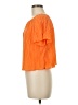 Just Be... 100% Polyester Orange Short Sleeve Blouse Size M - photo 5