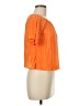 Just Be... 100% Polyester Orange Short Sleeve Blouse Size M - photo 4