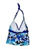 ZeroXposur Print Blue Swimsuit Top Size 8 - photo 2