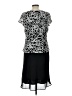 Karin Stevens 100% Polyester Paisley Black Cocktail Dress Size 10 - photo 2