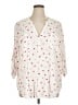 Torrid Hearts Ivory 3/4 Sleeve Button-Down Shirt Size 3X Plus (3) - photo 1