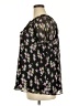 Lane Bryant 100% Polyester Floral Black Short Sleeve Blouse Size 22 - 24 Plus - photo 5
