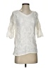 Assorted Brands 100% Rayon Ivory 3/4 Sleeve Blouse Size S - photo 1