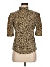 Gap Animal Print Gold 3/4 Sleeve Top Size M - photo 1