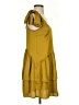 Scoop 100% Polyester Yellow Casual Dress Size XS - photo 4
