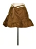 SOLADO 100% Polyester Solid Brown Casual Skirt Size XS - photo 1