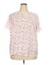 Collective Concepts 100% Polyester Pink Short Sleeve Blouse Size 2X - photo 1