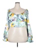 rue21 100% Polyester Blue 3/4 Sleeve Blouse Size 2X - photo 1