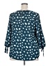 Papermoon 100% Polyester Teal 3/4 Sleeve Blouse Size XXL - photo 2