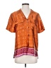 DR2 100% Polyester Orange Short Sleeve Blouse Size S - photo 1