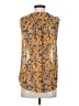 Fun2Fun 100% Polyester Floral Tropical Yellow Sleeveless T-Shirt Size S - photo 2