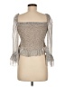 Storia 100% Polyester Silver 3/4 Sleeve Blouse Size M - photo 2