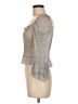 Storia 100% Polyester Silver 3/4 Sleeve Blouse Size M - photo 5